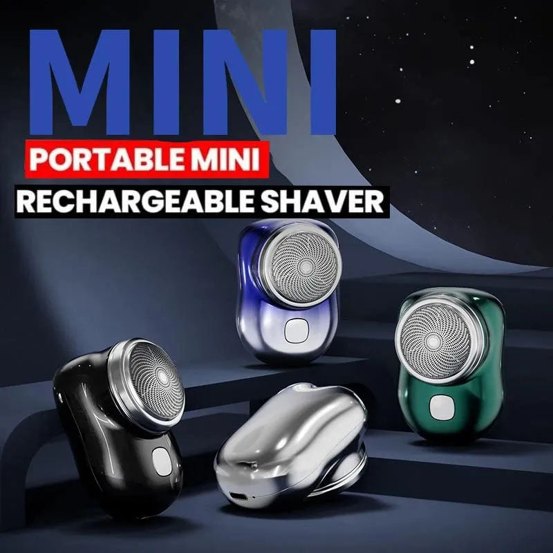 Portable Mini Shaver 6x Blades Rechargeable