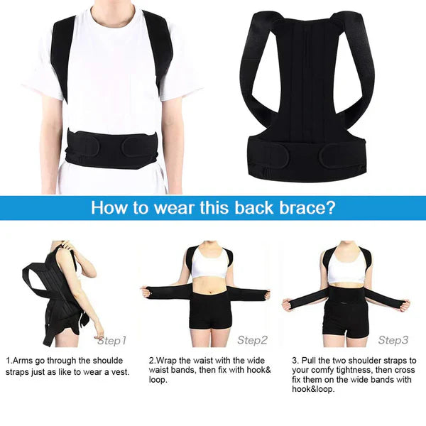 Shoulder & Back Posture Correction Belt || 2 in 1
